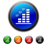 Bar Graph icon on round buttons - Shined Series N5