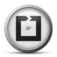 Chevron Chart icon on a silver button - Silver Series