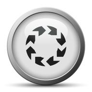 Chevron Chart icon on a silver button - Silver Series N2