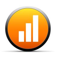 Bar Graph icon on a round button - Simple Series N2