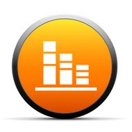 Bar Graph icon on a round button - Simple Series N3