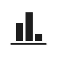 Bar Graph icon on a white background - Single Series