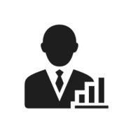 Businessman icon on a white background - Single Series N2