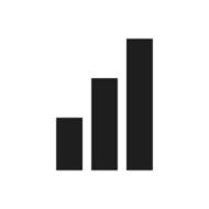 Bar Graph icon on a white background - Single Series N2