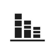 Bar Graph icon on a white background - Single Series N3