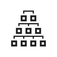 Organization Chart icon on a white background - Single Series