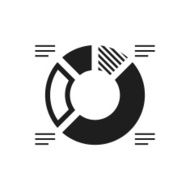 Donut Chart icon on a white background - Single Series