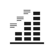 Bar Graph icon on a white background - Single Series N5