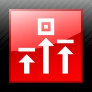 Logistics icon on a square button - Sleek Series