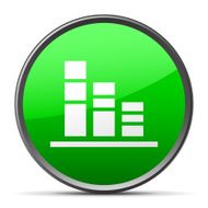 Bar Graph icon on a round button - Slender Series N3