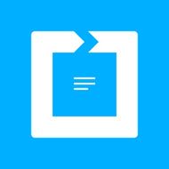 Chevron Chart icon on a blue background - Smooth Series