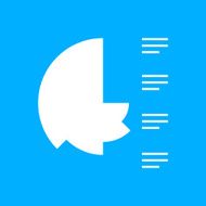 Coxcomb Chart icon on a blue background - Smooth Series