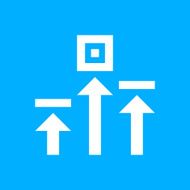 Logistics icon on a blue background - Smooth Series