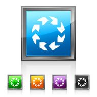 Chevron Chart icon on square buttons - Squared Series N2