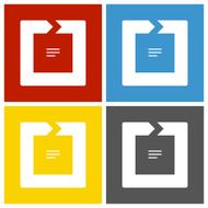 Chevron Chart icon on square buttons - Square Series