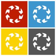 Chevron Chart icon on square buttons - Square Series N2