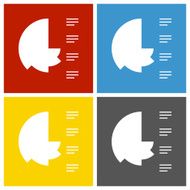 Coxcomb Chart icon on square buttons - Square Series