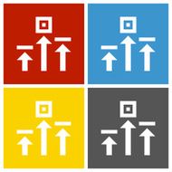 Logistics icon on square buttons - Square Series