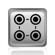 Flowchart icon on a square button - Steel Series N2