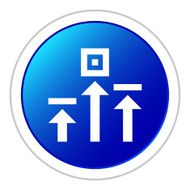 Logistics icon on a round button - Sticker Series