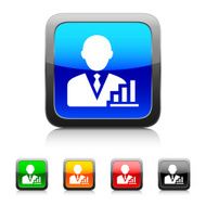 Businessman icon on color buttons - Style Series N4