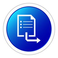 Document icon on a round button - Sticker Series