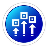 Logistics icon on a round button - Sticker Series N3