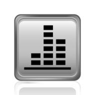 Bar Graph icon on a square button - Steel Series N6