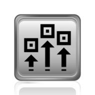 Logistics icon on a square button - Steel Series N3
