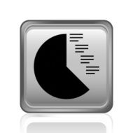 Coxcomb Chart icon on a square button - Steel Series N2