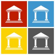 Bank icon on square buttons - Square Series N3