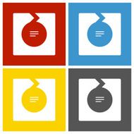 Chevron Chart icon on square buttons - Square Series N3
