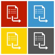 Document icon on square buttons - Square Series