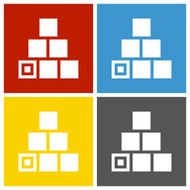Logistics icon on square buttons - Square Series N2