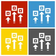 Logistics icon on square buttons - Square Series N3
