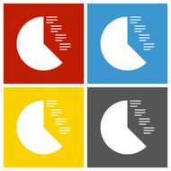 Coxcomb Chart icon on square buttons - Square Series N2