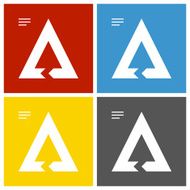 Chevron Chart icon on square buttons - Square Series N5
