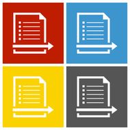 Document icon on square buttons - Square Series N3