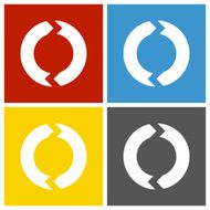 Chevron Chart icon on square buttons - Square Series N6