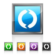 Chevron Chart icon on square buttons - Squared Series N5