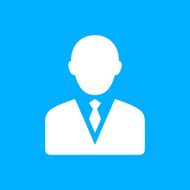 Businessman icon on a blue background - Smooth Series N4