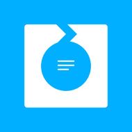 Chevron Chart icon on a blue background - Smooth Series N3