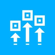 Logistics icon on a blue background - Smooth Series N3