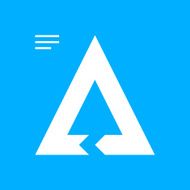 Chevron Chart icon on a blue background - Smooth Series N5