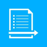 Document icon on a blue background - Smooth Series N3