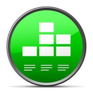 Bar Graph icon on a round button - Slender Series N7