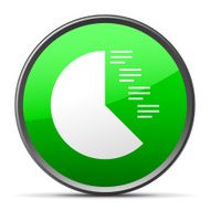 Coxcomb Chart icon on a round button - Slender Series N2