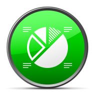 Pie Chart icon on a round button - Slender Series N2
