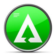 Chevron Chart icon on a round button - Slender Series N5