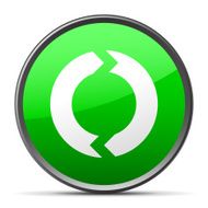 Chevron Chart icon on a round button - Slender Series N6